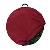 30" Christmas Wreath Storage Bag Container, Woven Polyester Fabric, Padded Handle with Carabiner Clip for Suspension Hanging (SB-10154-VT)