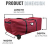 Rolling Christmas Tree Storage Bag, Holds Artificial Trees up to 9 Foot Tall, Patent Pending No Drag Wheel Frame, 59" x 25" x 22.5" Rolling Christmas Tree Storage Bag, Holds Artificial Trees up to 9 Foot Tall, Patent Pending No Drag Wheel Frame, 59" x 25" x 22.5"