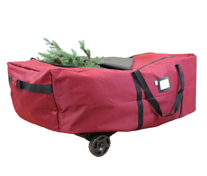 Rolling Christmas Tree Storage Bag, Holds Artificial Trees up to 9 Foot Tall, Patent Pending No Drag Wheel Frame, 59" x 25" x 22.5" Rolling Christmas Tree Storage Bag, Holds Artificial Trees up to 9 Foot Tall, Patent Pending No Drag Wheel Frame, 59" x 25" x 22.5"