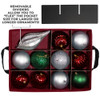 Christmas Ornament Storage Box with Adjustable Acid-Free Dividers, 3 Removable Trays with Handles, Holds 36 - 4 Inch Ornaments (17"L x 13"W x 13"H,  SB-10495-VT) Christmas Ornament Storage Box with Adjustable Acid-Free Dividers, 3 Removable Trays with Handles, Holds 36 - 4 Inch Ornaments (17"L x 13"W x 13"H,  SB-10495-VT)