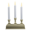Battery Operated LED Window Candelabra with Sensor and 8 Hour Timer, Warm White Flame (VT-1630)