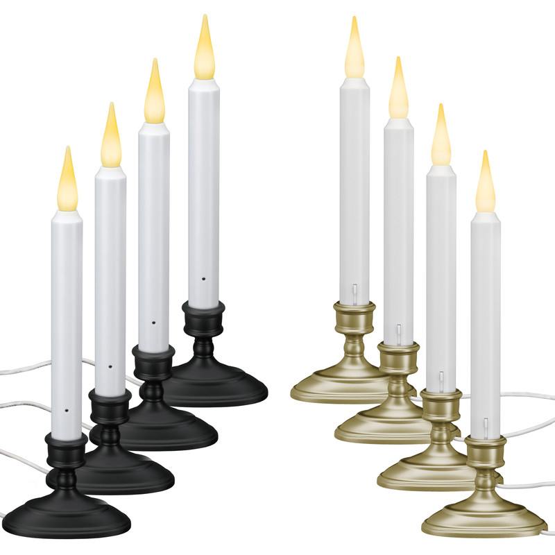 LED Electric Window Candles with Sensor Dusk to Dawn, Warm White Flicker Flame or Steady On, USB Low Voltage Adapter, (VT-1670-4, Pack of 4) LED Electric Window Candles with Sensor Dusk to Dawn, Warm White Flicker Flame or Steady On, USB Low Voltage Adapter, (VT-1670-4, Pack of 4)