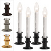 Slimline Ultra-Bright LED Window Candles, Battery Operated, Metal Base (VT-2813, Pack of 4)
