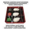 Christmas Ornament Storage Box with Adjustable Acid-Free Dividers, Holds 54 – 4 Inch Ornaments (26” L x 13.5”W x 13”H, SB-40042-VT)