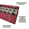 612 Vermont Christmas Ornament Storage Box with Adjustable Acid-Free Dividers, Holds 54 – 4 Inch Ornaments (26”L x 13”W x 13”H, SB-40044-VT)