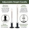 Ultra-Bright LED Window Candles with Timer, Battery Operated, Metal Base, White Candlestick, Adjustable Height (VT-1524-R4, Pack of 4) Ultra-Bright LED Window Candles with Timer, Battery Operated, Metal Base, White Candlestick, Adjustable Height (VT-1524-R4, Pack of 4)