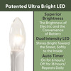 Slimline Ultra-Bright LED Window Candles, Battery Operated, Metal Base (VT-2813, Pack of 4)