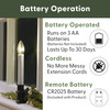 Slimline Ultra-Bright LED Window Candles, Battery Operated, Remote Control, Metal Base (VT-9167-R4, Pack of 4)