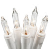 35 Clear Christmas Lights on a White Wire, UL Approved for Indoor Use, 6.1' of Lighted Length, 7.5' of Total Length