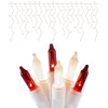 150 Count Red and White Frosted Mini Christmas Icicle Light Set, Lighted Length 11.5’, Total Length 12.5’, 27 Drops 150 Count Red and White Frosted Mini Christmas Icicle Light Set, Lighted Length 11.5’, Total Length 12.5’, 27 Drops