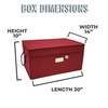 Christmas Ornament Storage Box with 3 Slide Out Trays, Adjustable Acid-Free Dividers, Holds 72 - 3 Inch Ornaments (20"L x 14"W x 10"H,  SB-10496F-VT) Christmas Ornament Storage Box with 3 Slide Out Trays, Adjustable Acid-Free Dividers, Holds 72 - 3 Inch Ornaments (20"L x 14"W x 10"H,  SB-10496F-VT)