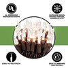 100 Clear LED Christmas Lights on Brown Wire, UL Approved for Indoor/Outdoor Use, 18.5' Lighted Length, 20.8' Total Length 100 Clear LED Christmas Lights on Brown Wire, UL Approved for Indoor/Outdoor Use, 18.5' Lighted Length, 20.8' Total Length
