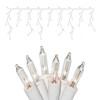 Window Icicle Light Sets for Inside of Window, Clear Christmas Lights on White Wire, 3' Lighted Length, 6' Total Length (VT-2070-22PB/2PK, Pack of 2)