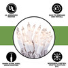 35 Clear Christmas Lights on a White Wire, UL Approved for Indoor Use, 6.1' of Lighted Length, 7.5' of Total Length