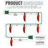 35 Red Chili Pepper String Light, UL Approved for Indoor/Outdoor Use, End-to-End Connectors (VT-2835-R)