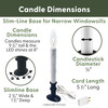 Electric LED Window Candle with Clear Bulb, Metal Slimline Base (VT-9133, Pack of 4)