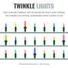100 Multi Twinkle Lights on Green Wire, Indoor/Outdoor Use, Lighted Length of 20.6’, Total Length of 21.8’ (VT-00333)