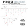 150 Count Red and White Frosted Mini Christmas Icicle Light Set, Lighted Length 11.5’, Total Length 12.5’, 27 Drops 150 Count Red and White Frosted Mini Christmas Icicle Light Set, Lighted Length 11.5’, Total Length 12.5’, 27 Drops