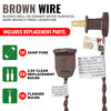 50 Clear Christmas Lights on a Brown Wire, UL Approved for Indoor/Outdoor Use, 9' of  Lighted Length, 11' of Total Length 50 Clear Christmas Lights on a Brown Wire, UL Approved for Indoor/Outdoor Use, 9' of  Lighted Length, 11' of Total Length