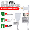50 Clear Christmas Lights on a White Wire String, UL Approved for Indoor/Outdoor Use, 9' of Lighted Length, 11' of Total Length 50 Clear Christmas Lights on a White Wire String, UL Approved for Indoor/Outdoor Use, 9' of Lighted Length, 11' of Total Length