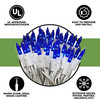 100 Blue Christmas Lights on a White Wire String, UL Approved for Indoor/Outdoor Use, 18' of Lighted Length, 20' of Total Length 100 Blue Christmas Lights on a White Wire String, UL Approved for Indoor/Outdoor Use, 18' of Lighted Length, 20' of Total Length