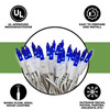 50 Blue Christmas Lights on a White Wire String, UL Approved for Indoor/Outdoor Use, 9' of Lighted Length, 11' of Total Length 50 Blue Christmas Lights on a White Wire String, UL Approved for Indoor/Outdoor Use, 9' of Lighted Length, 11' of Total Length