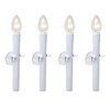 Ultra-Bright LED Window Candles with Timer and Suction Cup, Plastic Shatterproof Bulbs, Battery Operated, White Candlestick (VT-9134-R4-W, Pack of 4)  Ultra-Bright LED Window Candles with Timer and Suction Cup, Plastic Shatterproof Bulbs, Battery Operated, White Candlestick (VT-9134-R4-W, Pack of 4)
