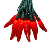 35 Red Chili Pepper String Light, UL Approved for Indoor/Outdoor Use, End-to-End Connectors (VT-2835-R)