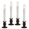 Slimline Ultra-Bright LED Window Candles, Battery Operated, Metal Base (VT-2813, Pack of 4)