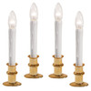 Slimline Ultra-Bright LED Window Candles, Battery Operated, Metal Base (VT-2813, Pack of 4)
