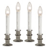Slimline Ultra-Bright LED Window Candles, Battery Operated, Metal Base (VT-2813, Pack of 4)