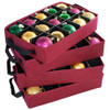 Christmas Ornament Storage Box with Adjustable Acid-Free Dividers, 4 Removable Trays with Handles, Holds 60 - 3 Inch Ornaments (16.25"L x 10"W x 13"H, SB-10494-VT)