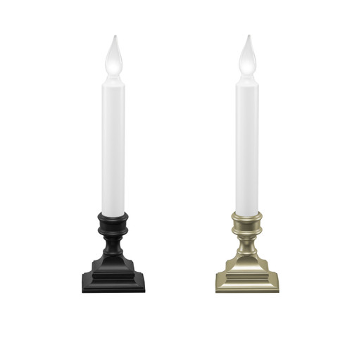 Battery Operated LED Window Candles with Bright Hot Spot, Automatic Timer (VT-1506, Single) Battery Operated LED Window Candles with Bright Hot Spot, Automatic Timer (VT-1506, Single)