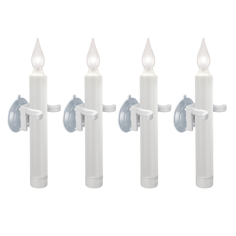 LED Battery Operated Suction Cup Window Candles with Timer, Bright Hot Spot, (VT-1506SC, Pack of 4) LED Battery Operated Suction Cup Window Candles with Timer, Bright Hot Spot, (VT-1506SC, Pack of 4)
