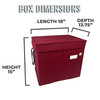 Slim Ornament Storage Box with Adjustable Acid-Free Dividers, Holds 120 Ornaments (15 ” H x18” L x 13.75” D, SB-40061-VT) Slim Ornament Storage Box with Adjustable Acid-Free Dividers, Holds 120 Ornaments (15 ” H x18” L x 13.75” D, SB-40061-VT)
