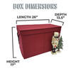Nutcracker and Figurine Storage Box with Adjustable Dividers, 17” H x 26” L x 13.5” D (SB-40062-VT)