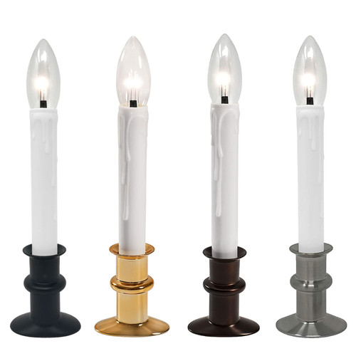 Slimline Ultra-Bright LED Window Candles, Battery Operated, Remote Control, Metal Base (VT-9167, SINGLE) Slimline Ultra-Bright LED Window Candles, Battery Operated, Remote Control, Metal Base (VT-9167, SINGLE)
