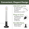 Electric LED Window Candles with Shatterproof Warm White Bulbs, On/Off Toggle Switch (VT-1160, Pack of 4)