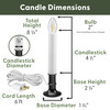 Electric LED Window Candles with Shatterproof Warm White Bulbs, Automatic Timer (VT-1188, Pack of 4)