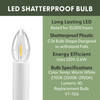 Electric LED Window Candles with Shatterproof Warm White Bulbs, Automatic Timer (VT-1188, Pack of 4)