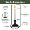 Battery Operated LED Window Candles with Flickering Amber Flame, Automatic Timer, 9.75 Inches Tall (VT-1206, Pack of 4) Battery Operated LED Window Candles with Flickering Amber Flame, Automatic Timer, 9.75 Inches Tall (VT-1206, Pack of 4)