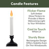 Battery Operated LED Window Candles with Flickering Amber Flame, Automatic Timer, 9.75 Inches Tall (VT-1206, Pack of 4) Battery Operated LED Window Candles with Flickering Amber Flame, Automatic Timer, 9.75 Inches Tall (VT-1206, Pack of 4)
