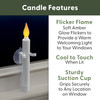 Battery Operated Suction Cup Window Candles with Flickering LED Amber Flame, Automatic Timer, 7 3/8 Inch Tall (VT-1206SC, Pack of 4) Battery Operated Suction Cup Window Candles with Flickering LED Amber Flame, Automatic Timer, 7 3/8 Inch Tall (VT-1206SC, Pack of 4)