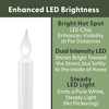 Battery Operated LED Window Candles with Bright Hot Spot, Automatic Timer (VT-1506, Single)