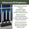 Battery Operated LED Window Candelabra with Sensor and 8 Hour Timer, Warm White Flame (VT-1630)