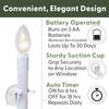 Ultra-Bright LED Window Candles with Timer and Suction Cup, Plastic Shatterproof Bulbs, Battery Operated, White Candlestick (VT-9134-R4-W, Pack of 4)  Ultra-Bright LED Window Candles with Timer and Suction Cup, Plastic Shatterproof Bulbs, Battery Operated, White Candlestick (VT-9134-R4-W, Pack of 4)