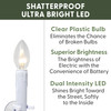 Ultra-Bright LED Window Candles with Timer and Suction Cup, Plastic Shatterproof Bulbs, Battery Operated, White Candlestick (VT-9134-R4-W, Pack of 4)  Ultra-Bright LED Window Candles with Timer and Suction Cup, Plastic Shatterproof Bulbs, Battery Operated, White Candlestick (VT-9134-R4-W, Pack of 4)
